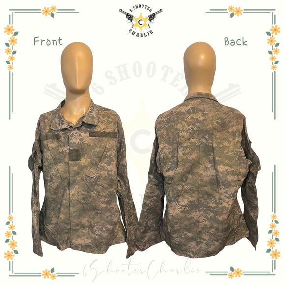 Army Combat Coat Men's Medium Short Brown Digital Camo Uniform CC5 - Picture 1 of 8